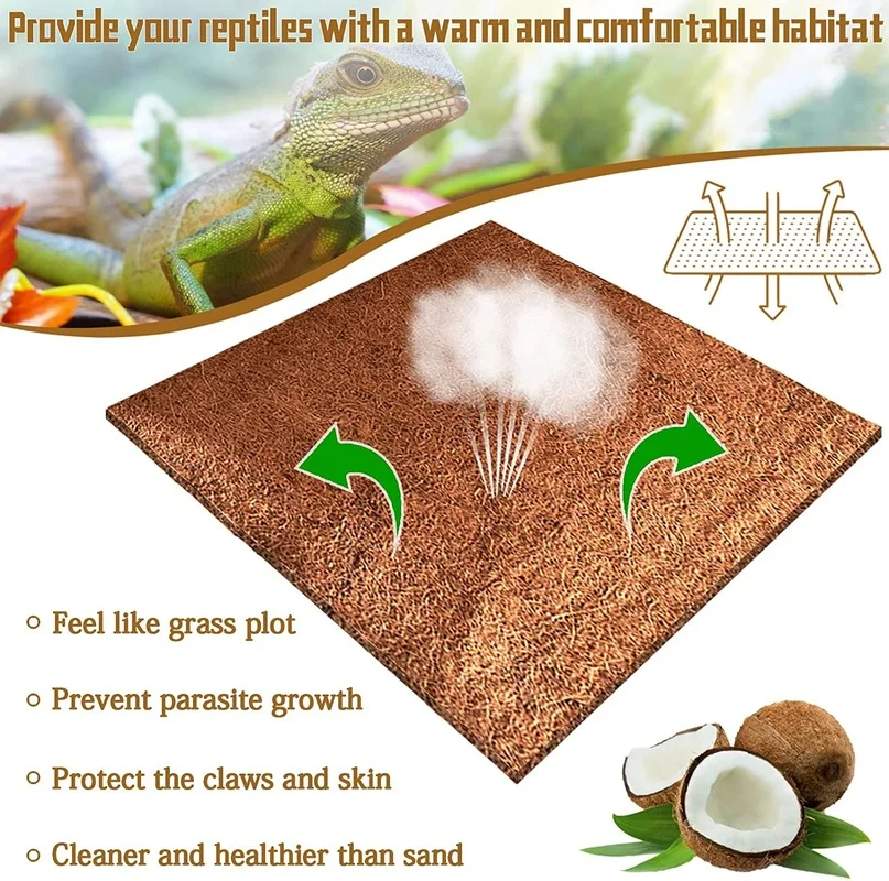 Reptielmat van natuurlijke kok - Substrate Coconut Fiber recensie en prijs